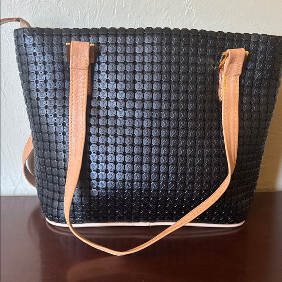 LV Elegant Black and Tan mini Tote Bag - Picture 1 of 8